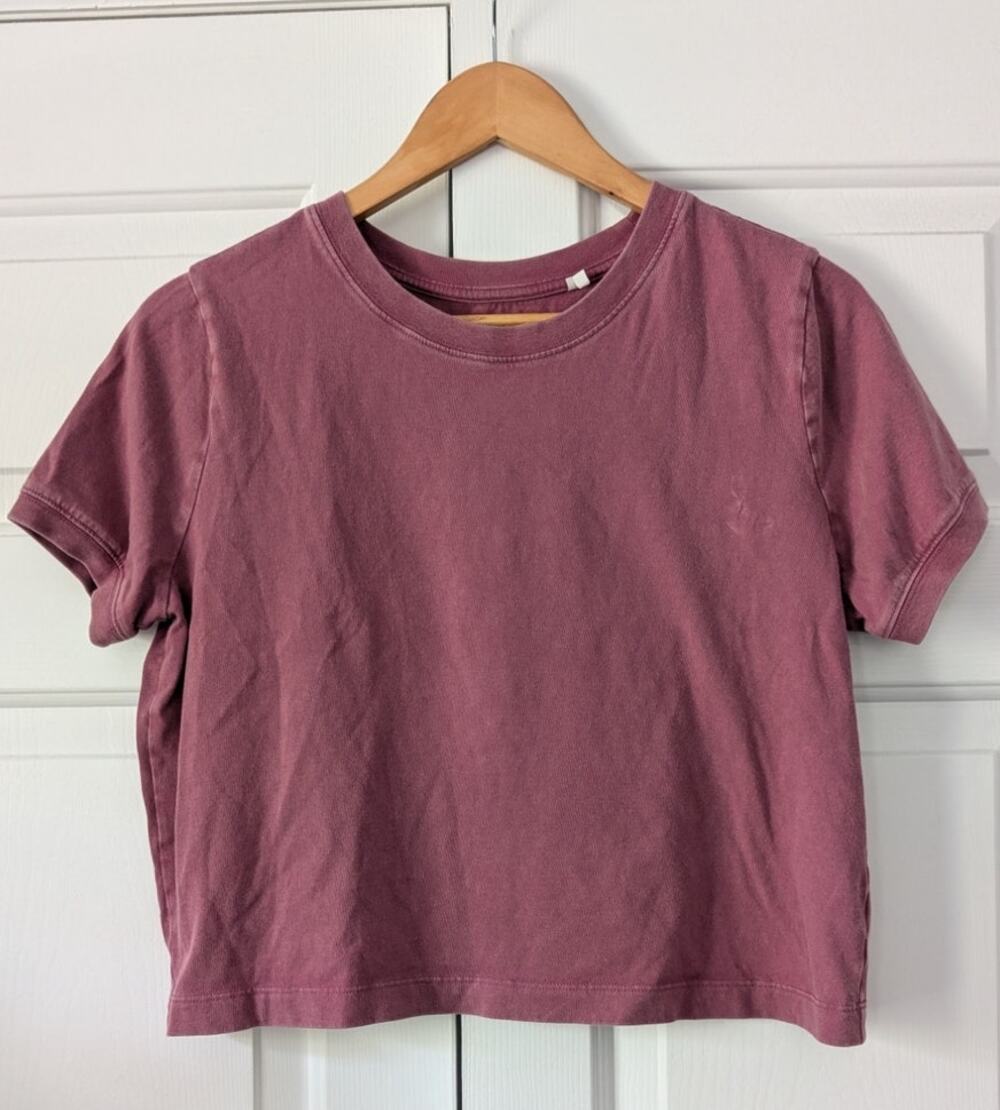 Est. Pac 1980 Purple Cropped Shirt